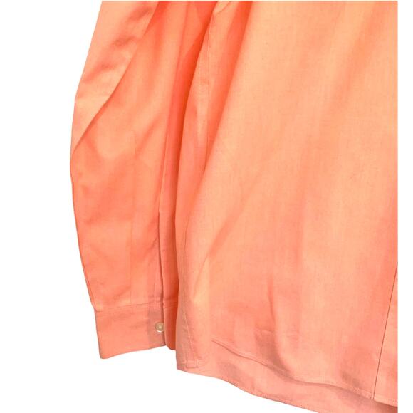 Orvis Button Up Shirt 10 Blouse Salmon Long Sleeve Wrinkle Free Preppy Business - Picture 7 of 8
